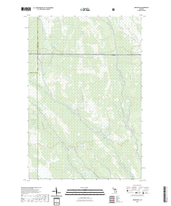 US Topo 7.5-minute map for Creighton MI