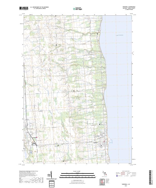 US Topo 7.5-minute map for Croswell MI