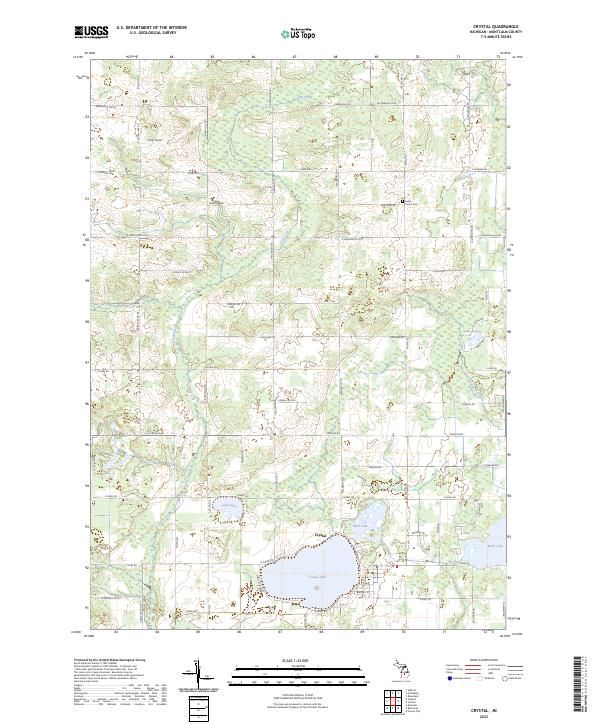 US Topo 7.5-minute map for Crystal MI
