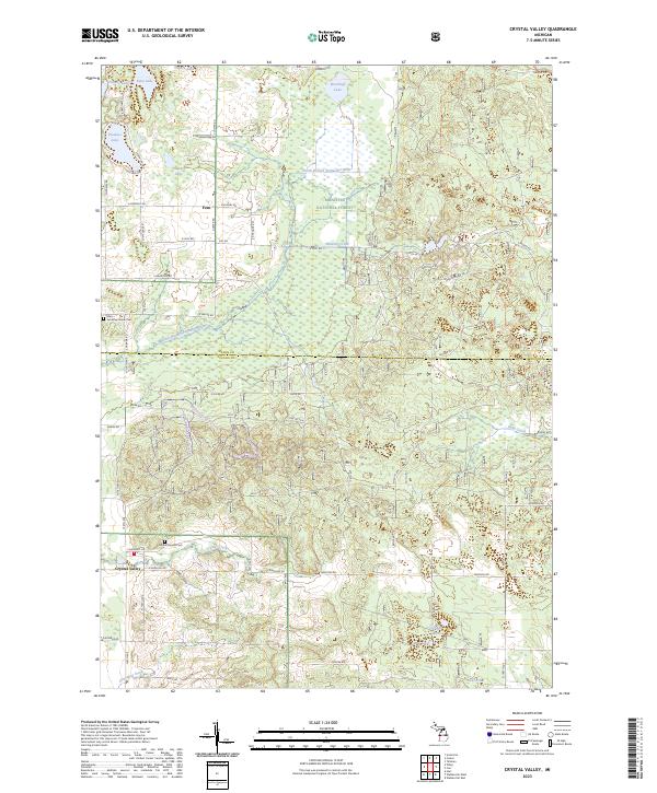 US Topo 7.5-minute map for Crystal Valley MI
