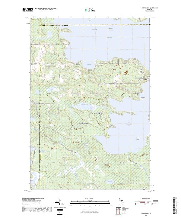 US Topo 7.5-minute map for Curtis West MI