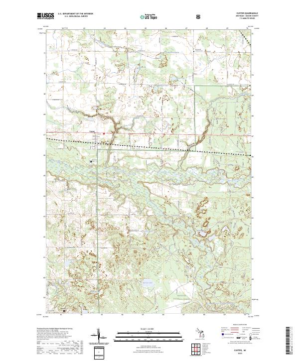 US Topo 7.5-minute map for Custer MI