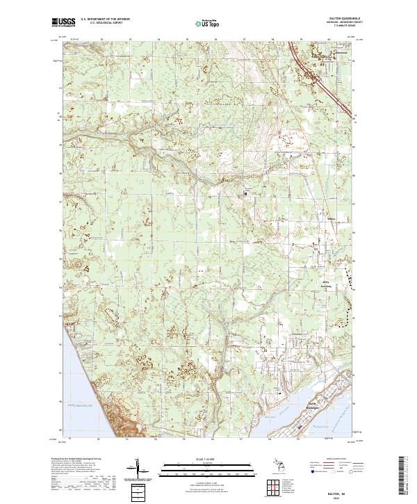 US Topo 7.5-minute map for Dalton MI