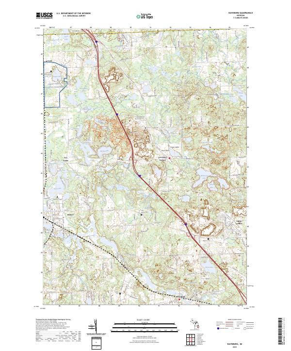 US Topo 7.5-minute map for Davisburg MI