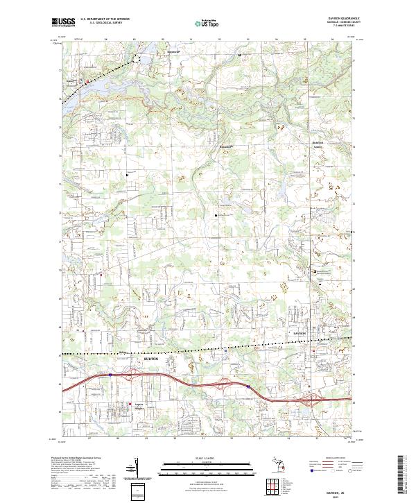 US Topo 7.5-minute map for Davison MI
