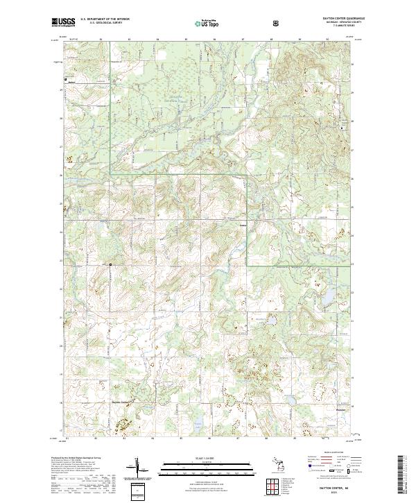 US Topo 7.5-minute map for Dayton Center MI