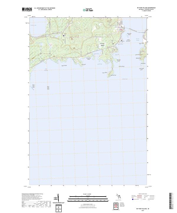 US Topo 7.5-minute map for De Tour Village MI