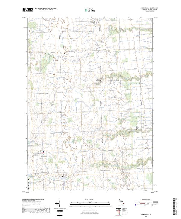 US Topo 7.5-minute map for Deckerville MI