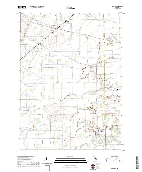 US Topo 7.5-minute map for Deerfield MI