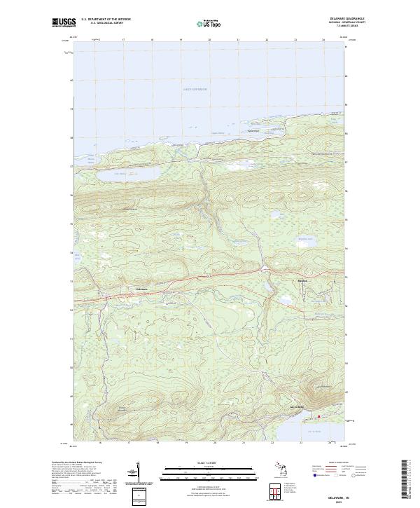 US Topo 7.5-minute map for Delaware MI