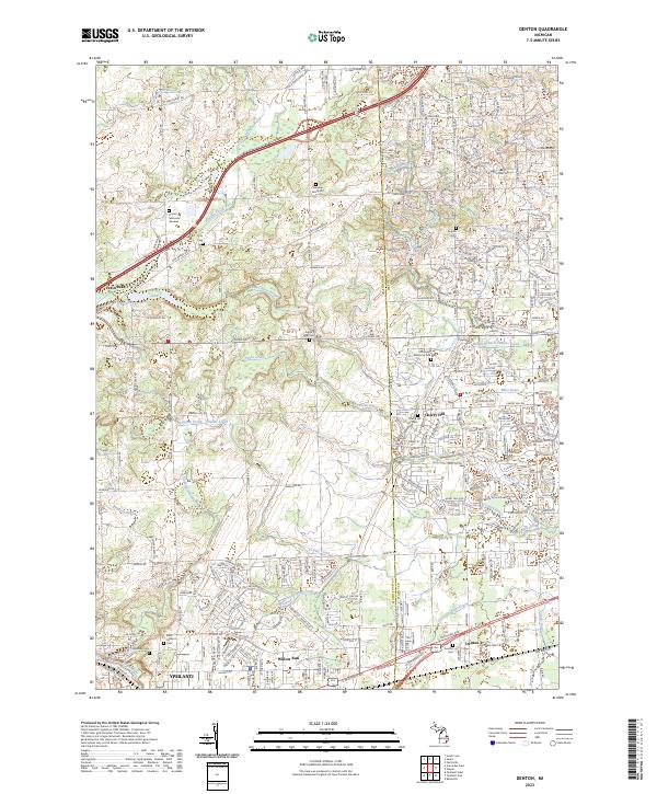 US Topo 7.5-minute map for Denton MI