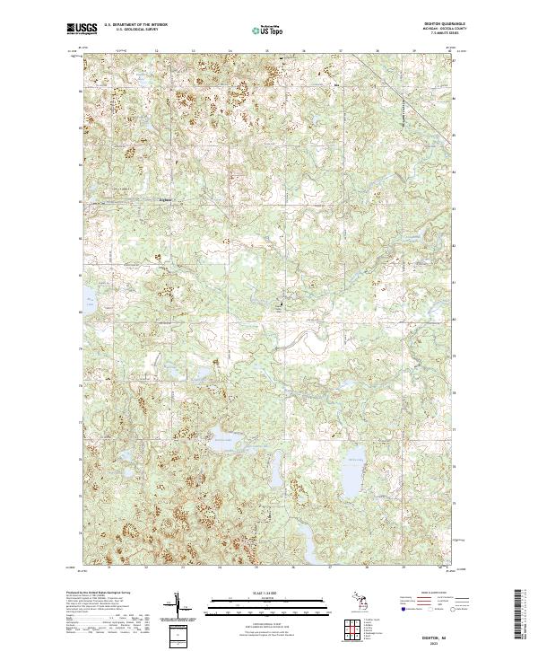 US Topo 7.5-minute map for Dighton MI