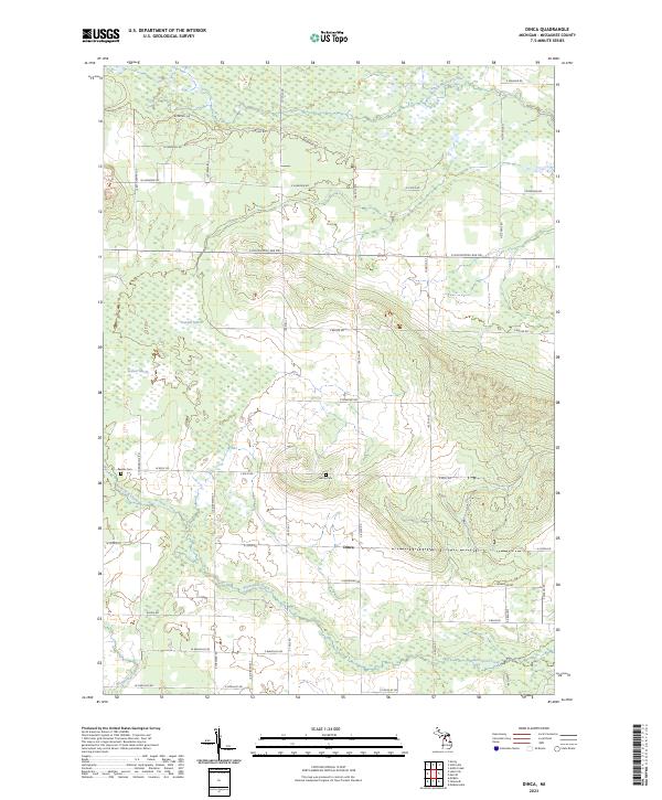 US Topo 7.5-minute map for Dinca MI
