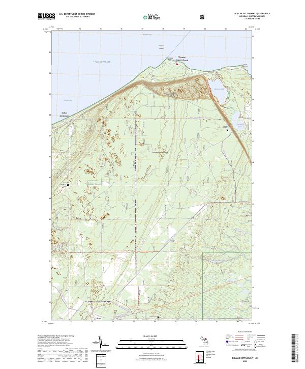 US Topo 7.5-minute map for Dollar Settlement MI