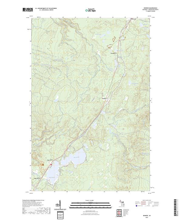 US Topo 7.5-minute map for Donken MI