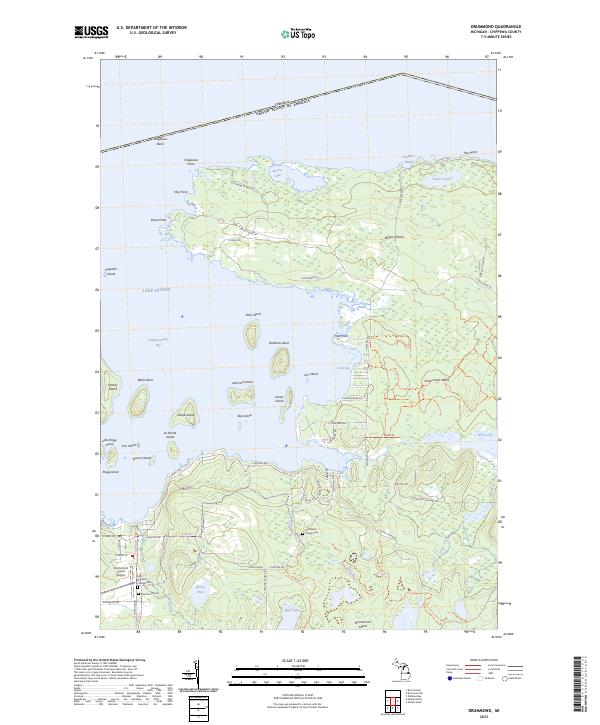 US Topo 7.5-minute map for Drummond MI
