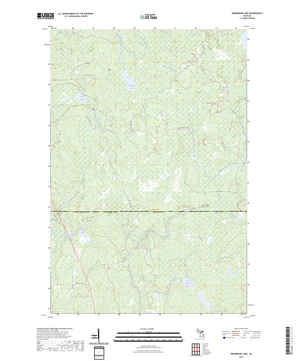 US Topo 7.5-minute map for Drummond Lake MI