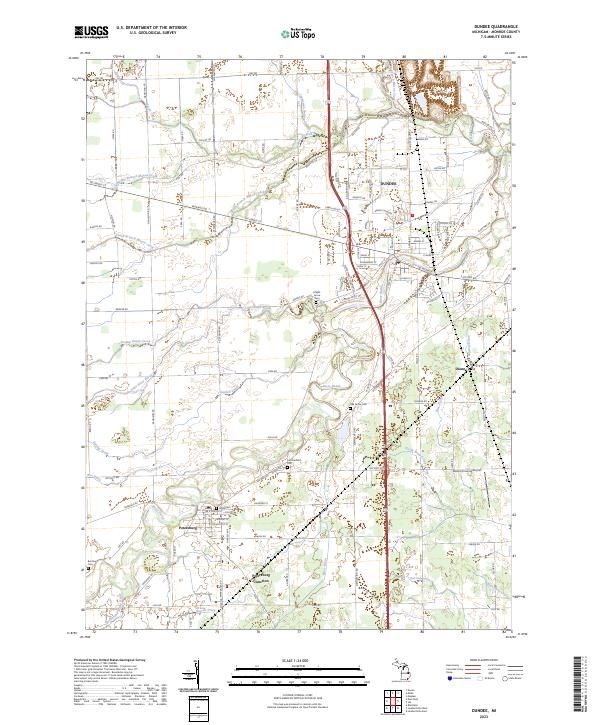 US Topo 7.5-minute map for Dundee MI