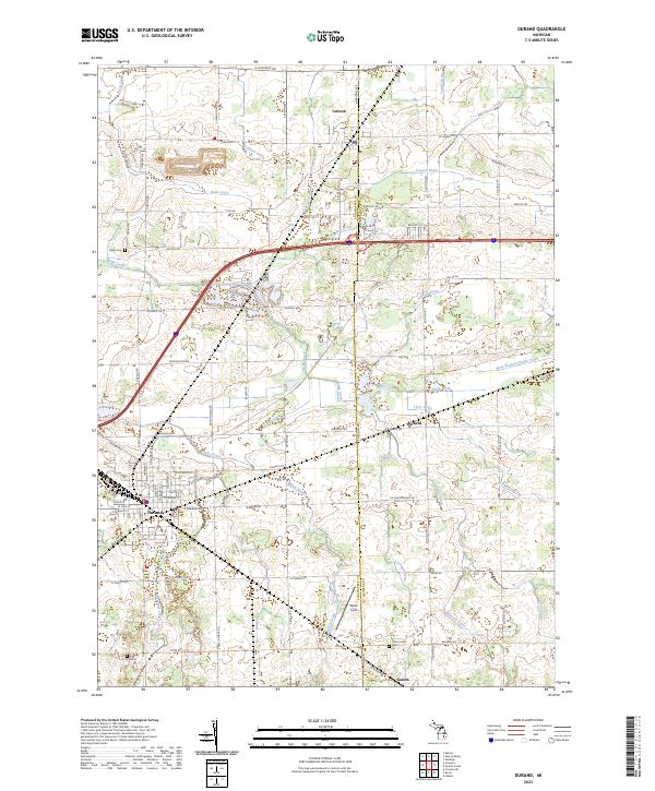 US Topo 7.5-minute map for Durand MI