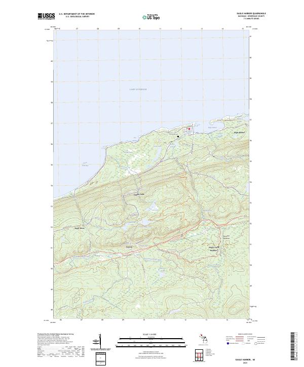 US Topo 7.5-minute map for Eagle Harbor MI