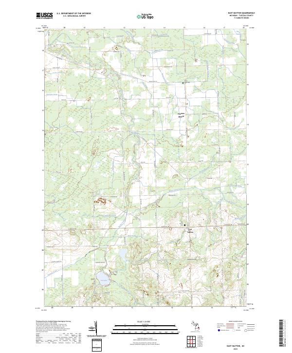 US Topo 7.5-minute map for East Dayton MI