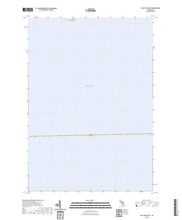 US Topo 7.5-minute map for East Tawas OE S MI