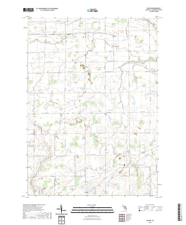 US Topo 7.5-minute map for Easton MI