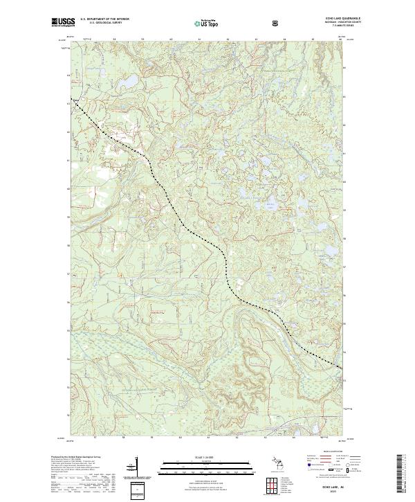 US Topo 7.5-minute map for Echo Lake MI