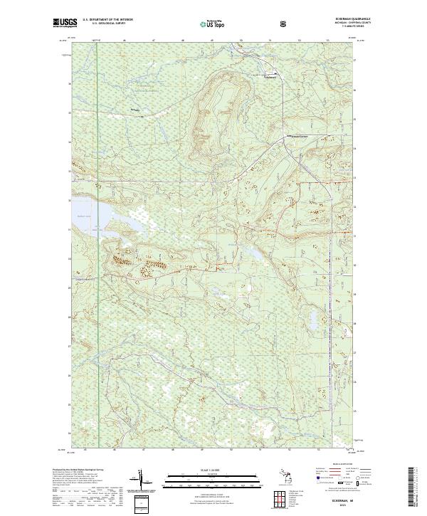 US Topo 7.5-minute map for Eckerman MI