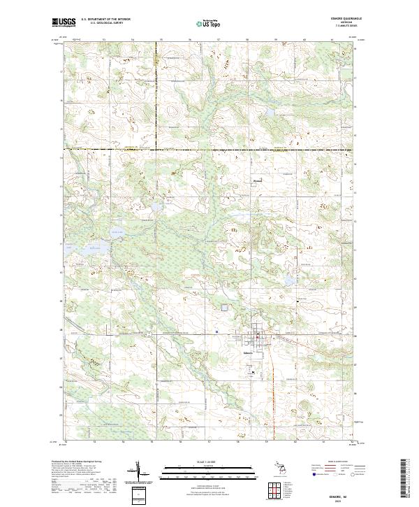 US Topo 7.5-minute map for Edmore MI