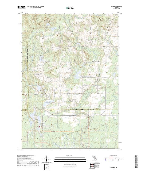 US Topo 7.5-minute map for Edwards MI
