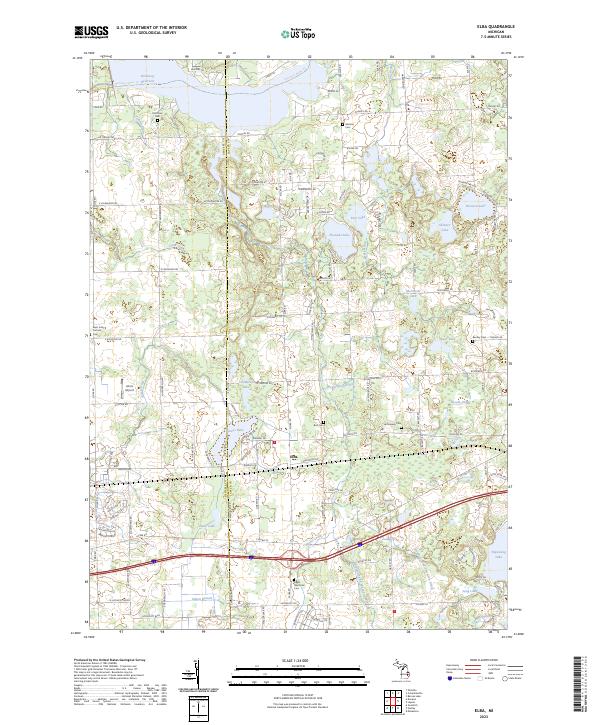 US Topo 7.5-minute map for Elba MI