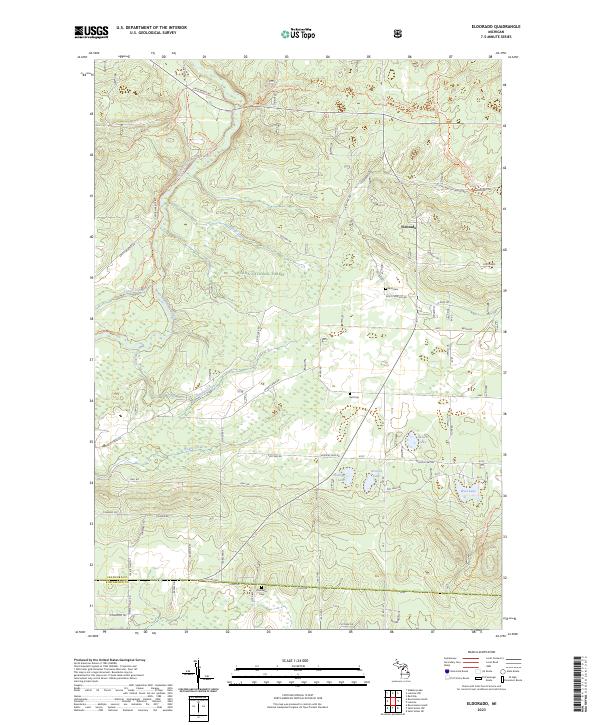 US Topo 7.5-minute map for Eldorado MI