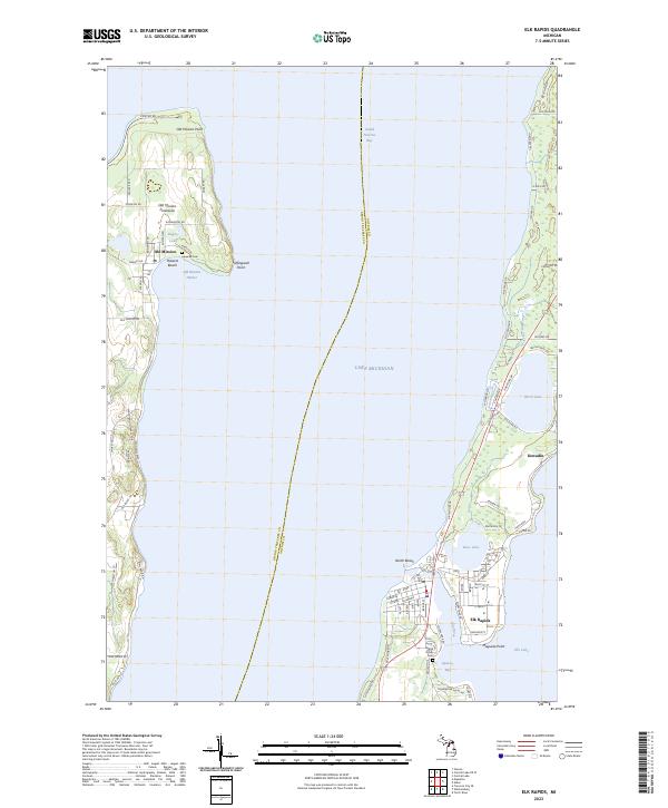 US Topo 7.5-minute map for Elk Rapids MI