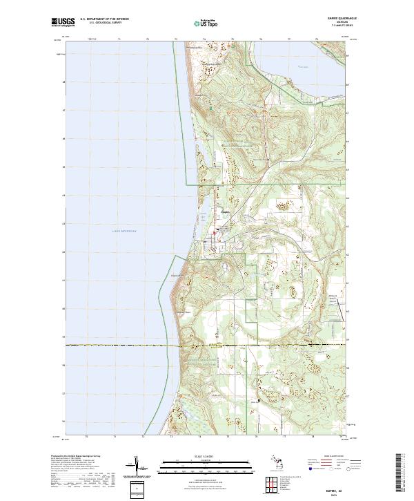 US Topo 7.5-minute map for Empire MI