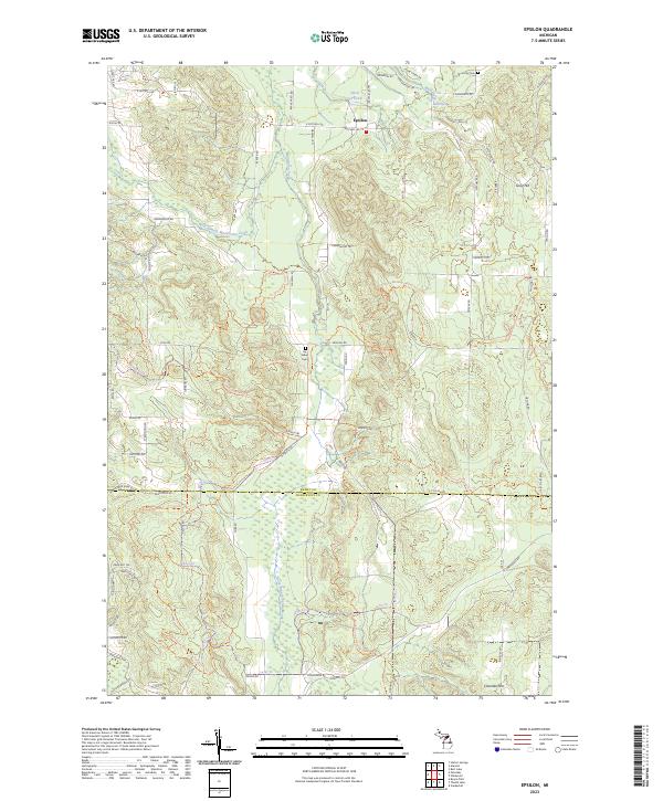 US Topo 7.5-minute map for Epsilon MI