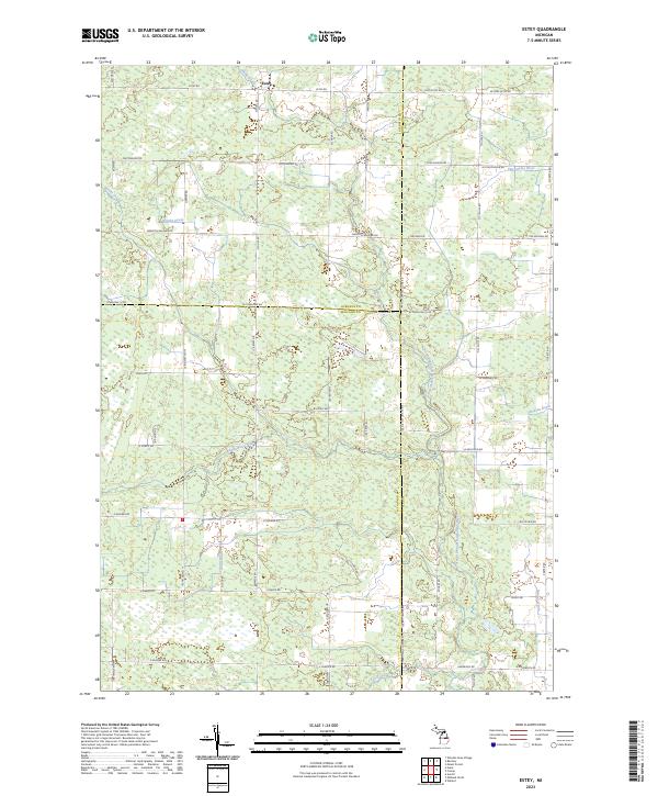 US Topo 7.5-minute map for Estey MI