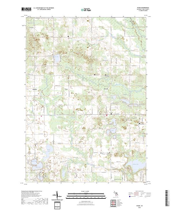 US Topo 7.5-minute map for Evans MI