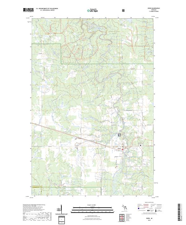 US Topo 7.5-minute map for Ewen MI