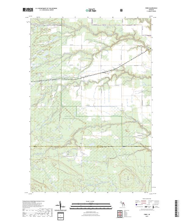 US Topo 7.5-minute map for Fibre MI