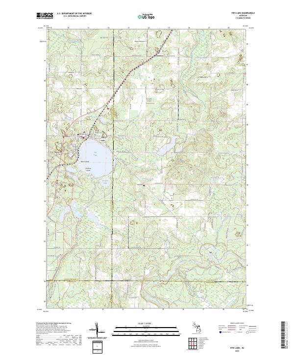US Topo 7.5-minute map for Fife Lake MI