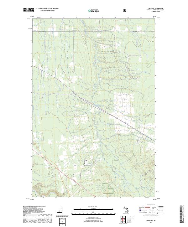 US Topo 7.5-minute map for Firesteel MI