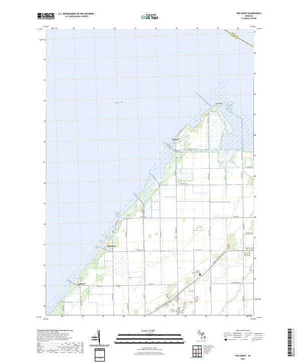 US Topo 7.5-minute map for Fish Point MI