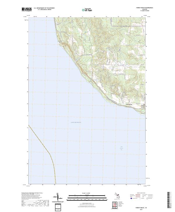 US Topo 7.5-minute map for Forest Beach MI