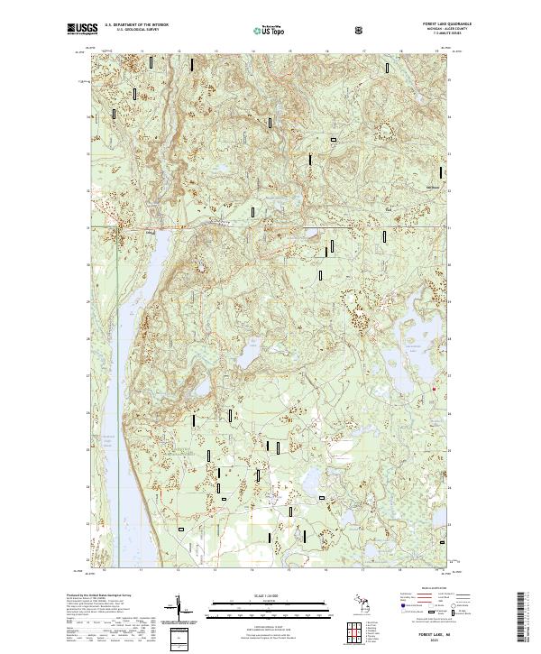 US Topo 7.5-minute map for Forest Lake MI