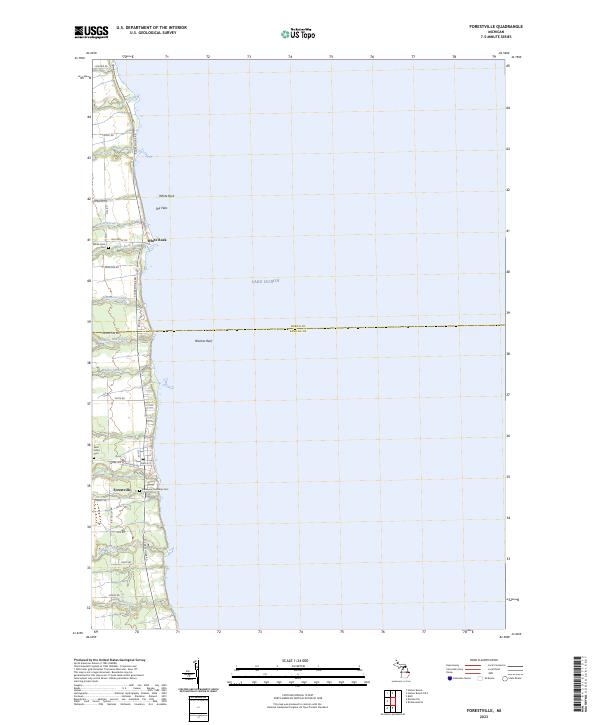 US Topo 7.5-minute map for Forestville MI