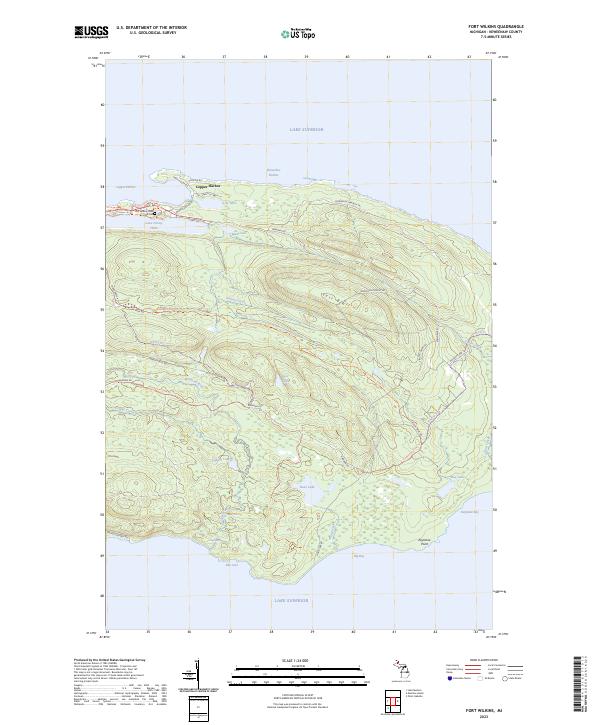 US Topo 7.5-minute map for Fort Wilkins MI