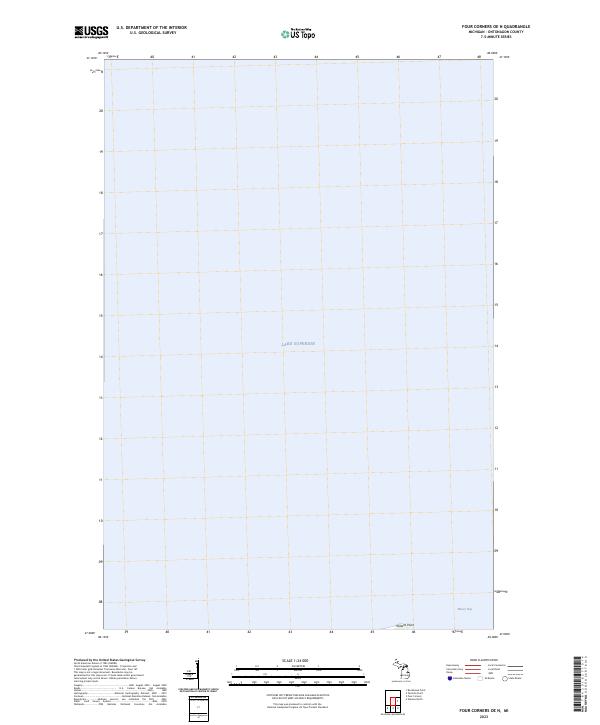 US Topo 7.5-minute map for Four Corners OE N MI
