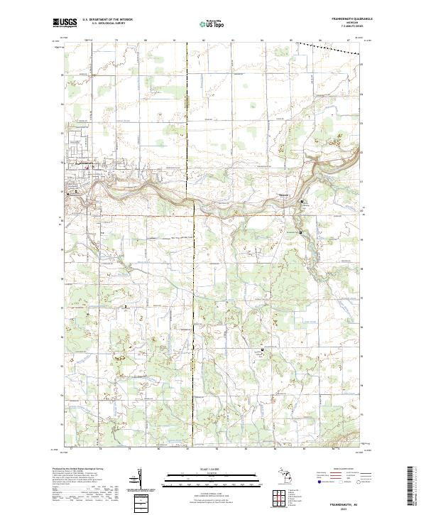 US Topo 7.5-minute map for Frankenmuth MI
