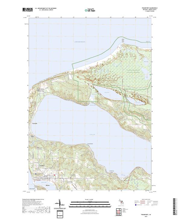 US Topo 7.5-minute map for Frankfort MI